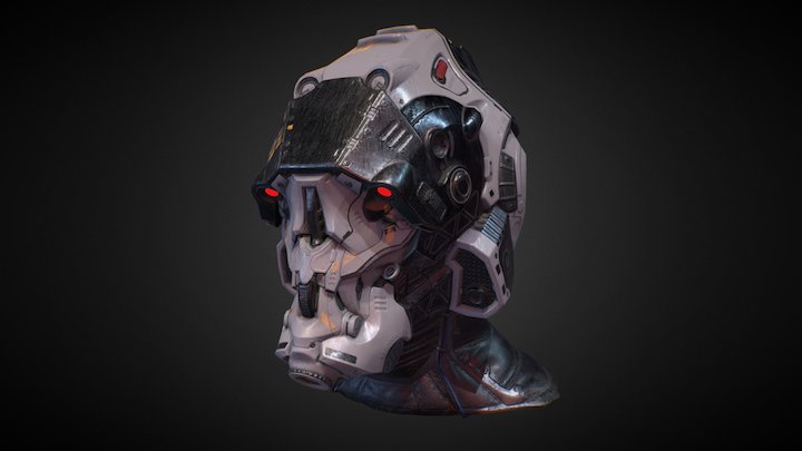 Mech Helmet 3D Model