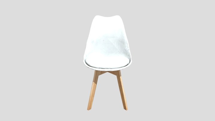 Modern White Chair 3D Model