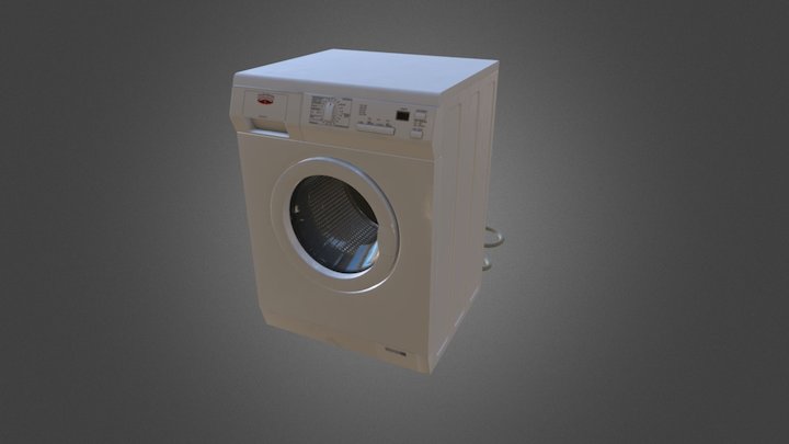 Washing machine with interior 3D Model