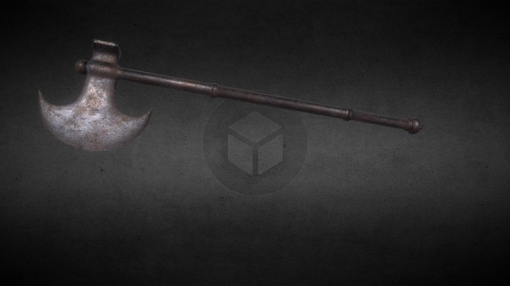 Tabar Mughal Axe (Low Poly Game Ready) 3D Model