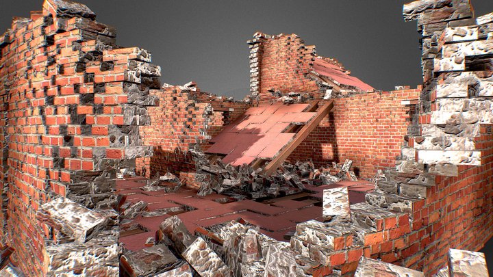 Ruins asset pack + example 3D Model