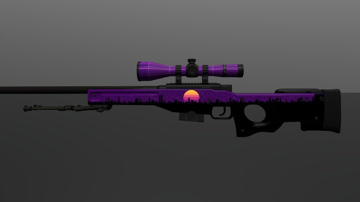 AWP | Retrowave 3D Model