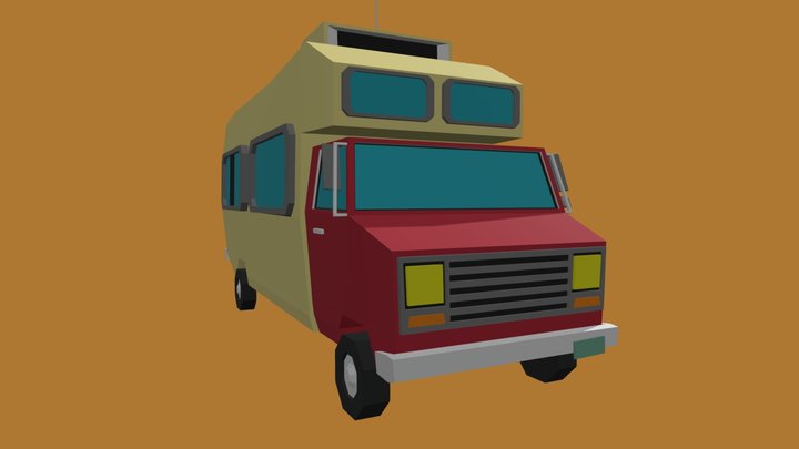 Old-Caravan 3D Model