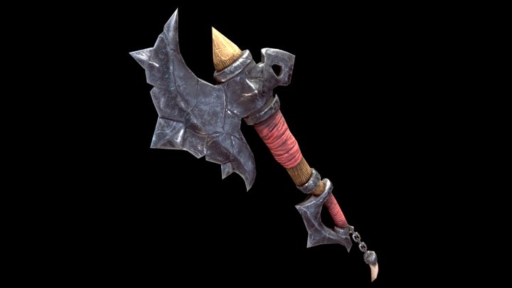 Barbarian Axe 3D Model