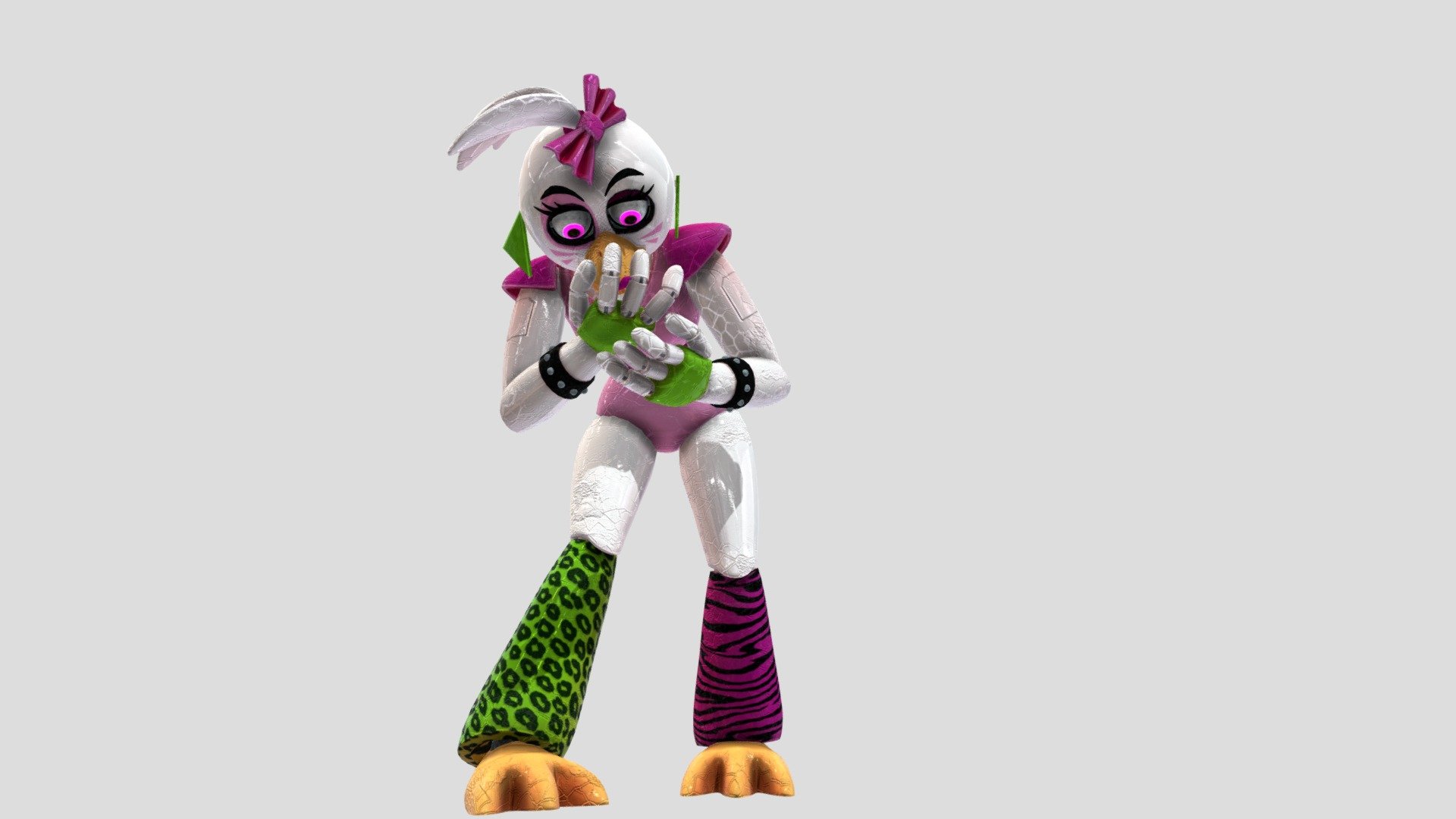 Fnaf Hw 2 Glamrock Chica - Download Free 3D model by skylajade69 ...