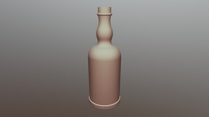 500 Ml 220gm Glass Bottle 3D Model