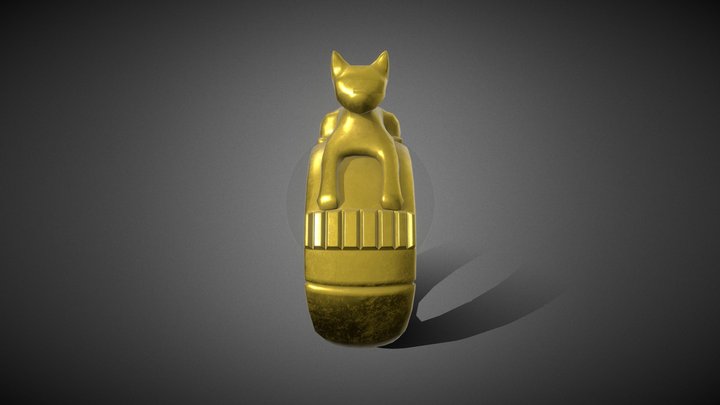 Egyptian Cat Ring 3D Model