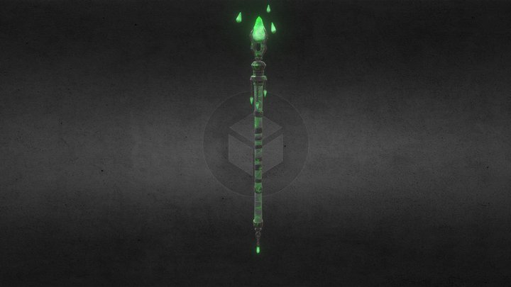 Fel Magical Staff 3D Model