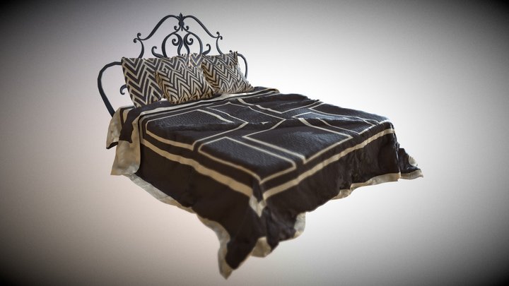 Draped Bed 3D Model