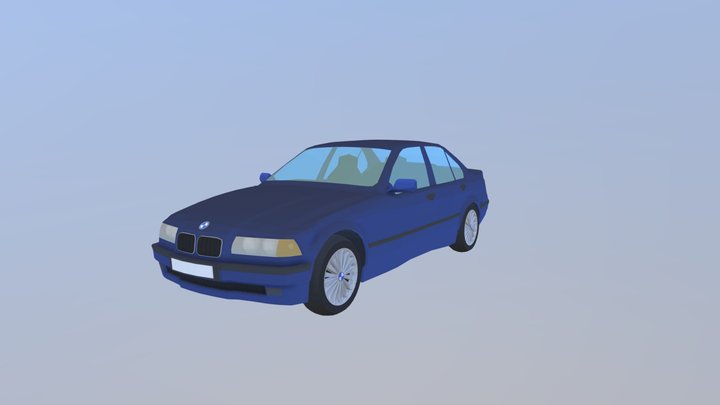 BMW E36 LowPoly 3D Model