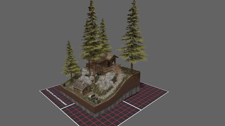 DAE Diorama - Forest Loner 3D Model