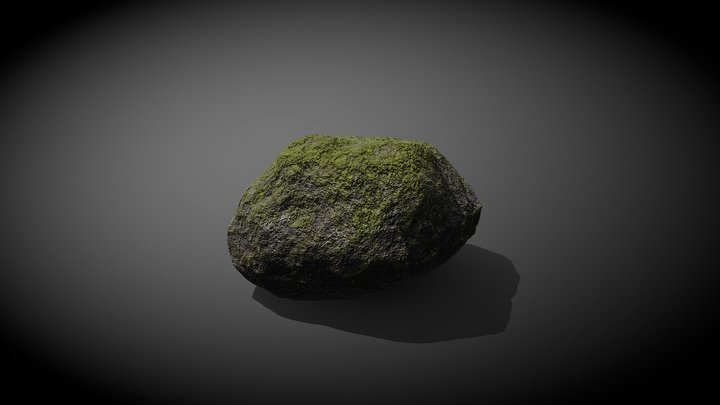 Mossy/Mountain Rock 04 3D Model