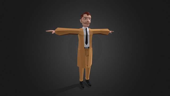 rigged character low poly 3D Model