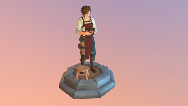 Village Character 3D Model