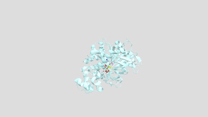 Acetylcholinesterase and Sarin 3D Model