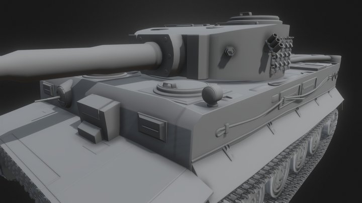 Realistic Tiger Tank 3D Model