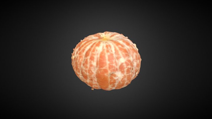 Peeled Mandarin 3D Model