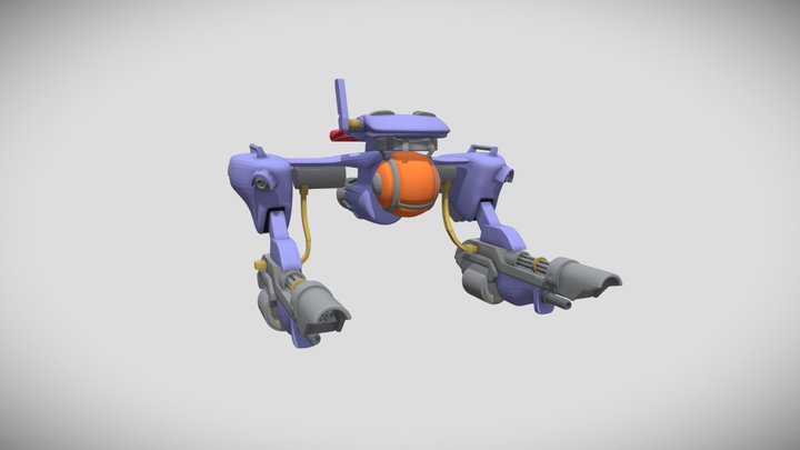 Red Tail Ship 3D Model