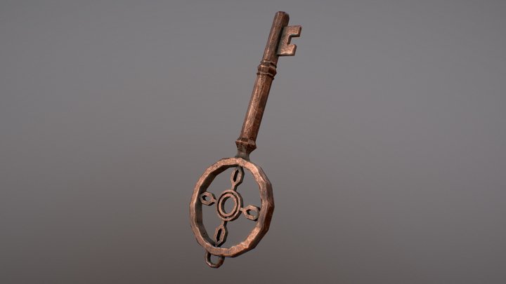 Rusty Vintage Key 3D Model
