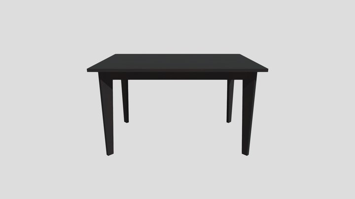 Sanders Dining Table Four Seater Mahogany 3D Model