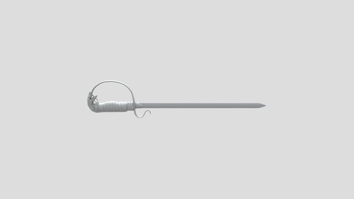 Snake Sword High Poly 3D Model