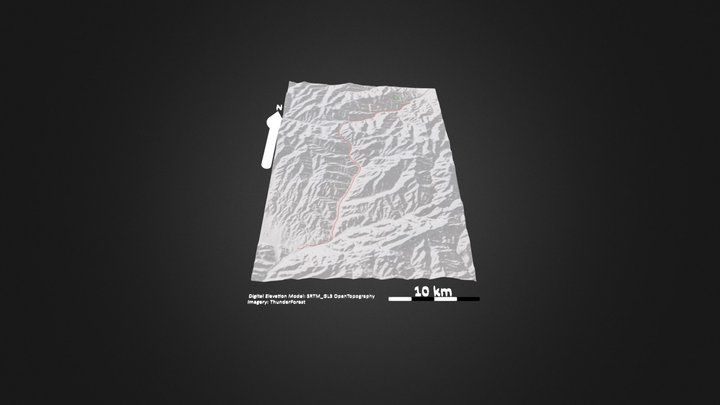车师古道_等高地图 – Modelo 3D gratuito STL