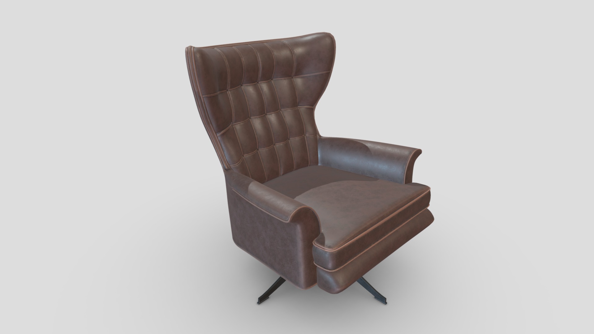 3D model Arm Chair 30 - This is a 3D model of the Arm Chair 30. The 3D model is about a brown chair with a cushion.