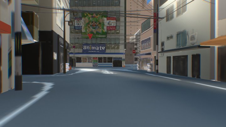 Osaka Den Den Town Nipponbashi 日本橋 - Japan ver.1 3D Model