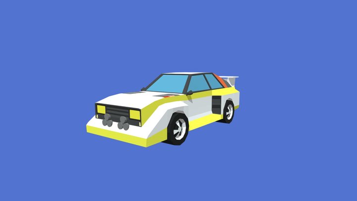 Low poly audi quattro - Group B 3D Model