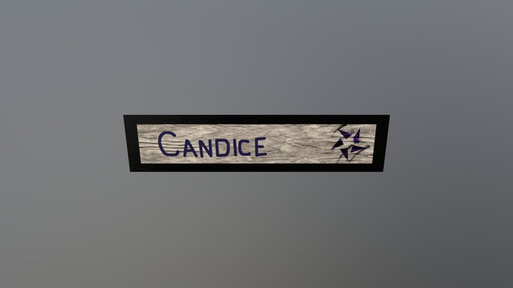 Name Plate Candice Gerard 3D Model