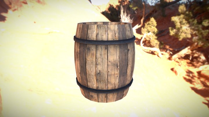 Wooden_barrel 3D Model