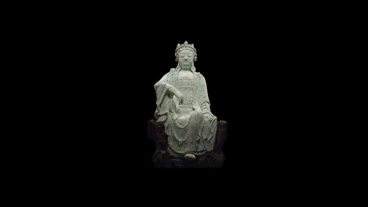 景德镇窑青白釉水月观音菩萨像 3D Model