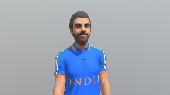 Indian Cricketer Virat Kohli 3D Model