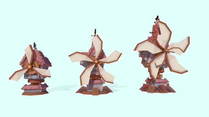 Game Project: Wind Turrets 3D Model