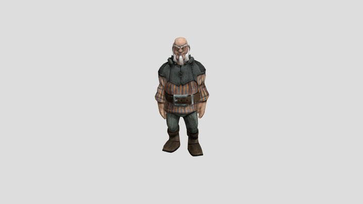 Jumping old man(rigged already) 3D Model
