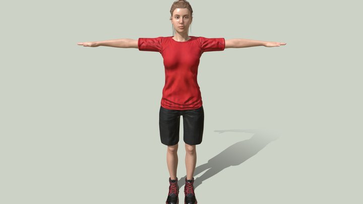 Female Player 3D Model
