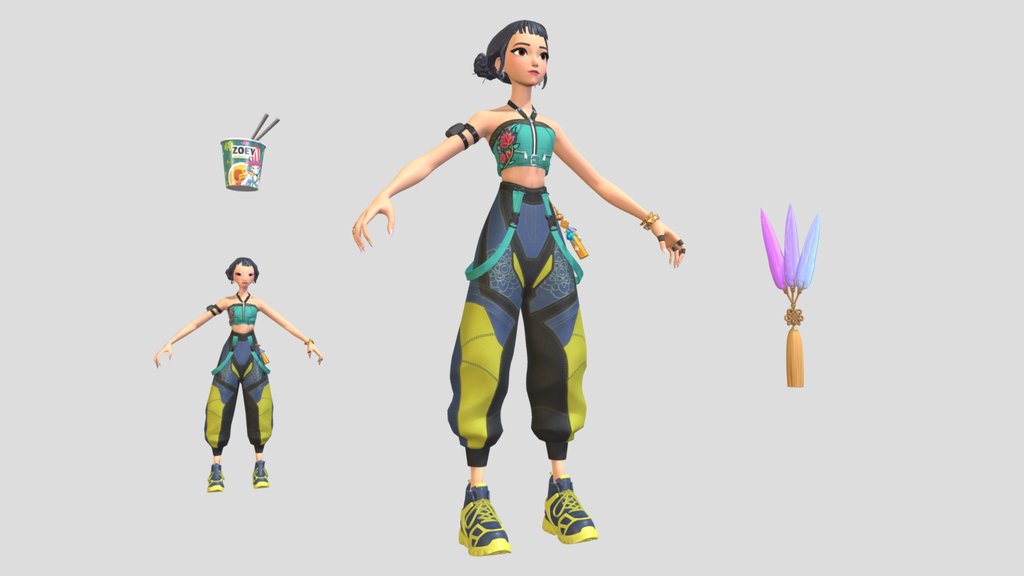 Zoey | Fortnite | Kpop Demon Hunters 3D Model