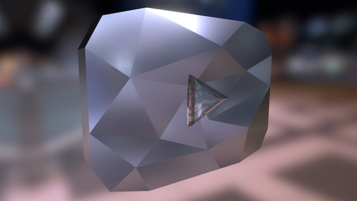 Diamond Play Button 3D Model