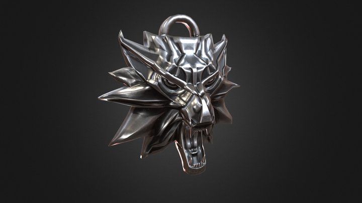 Witcher amulet 3D Model