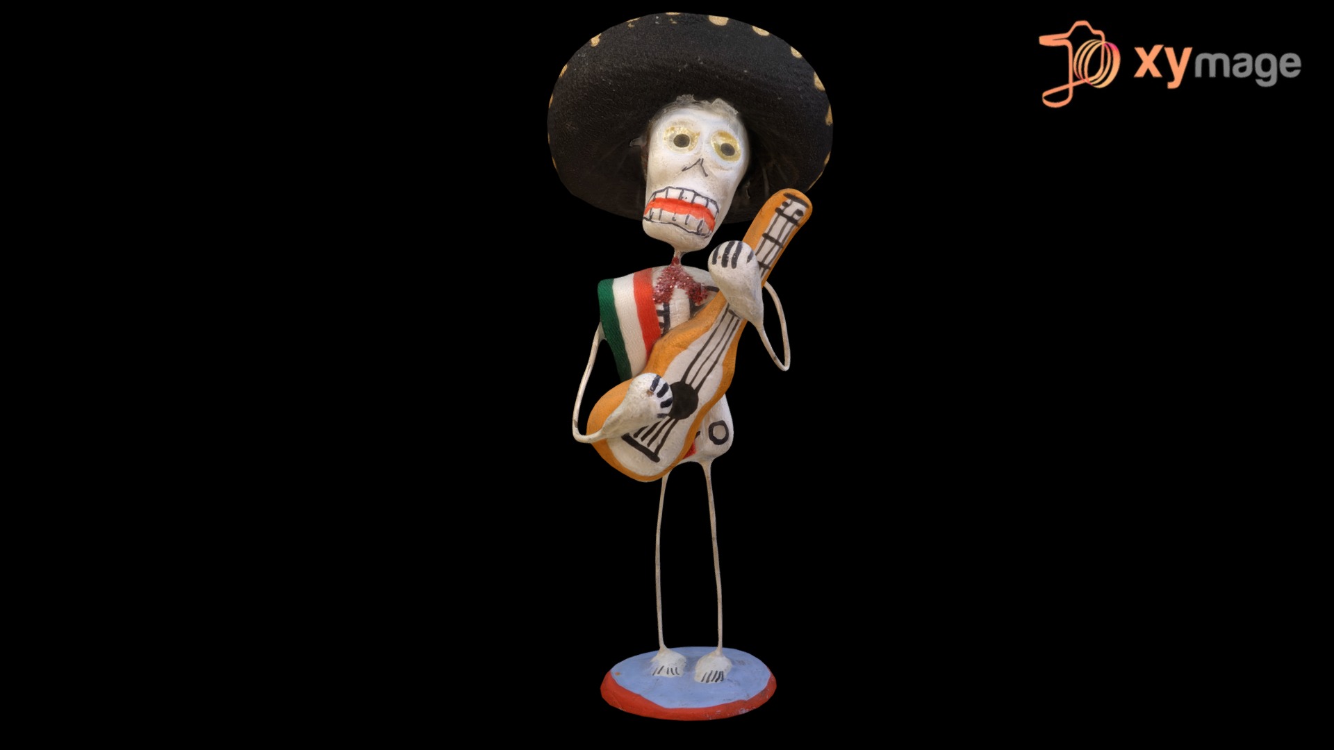 3D model Mexicooooo - This is a 3D model of the Mexicooooo. The 3D model is about a cartoon of a person holding a microphone.