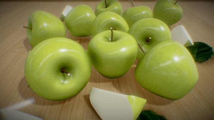 Green Apples 3D Model