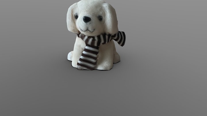 Dog With Scarf 3D Model