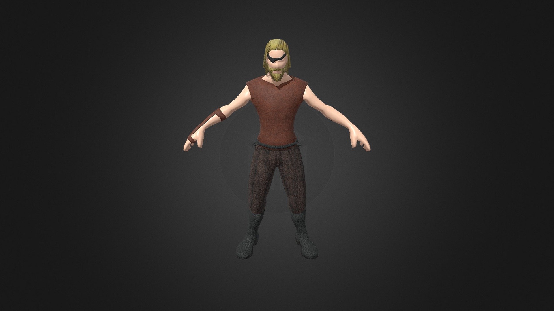 Low-Poly Viking Style Character