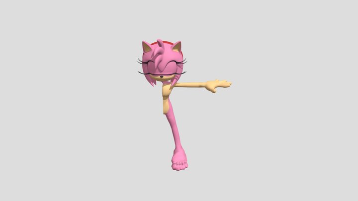 Amy Rose Sem Nada 3D Model