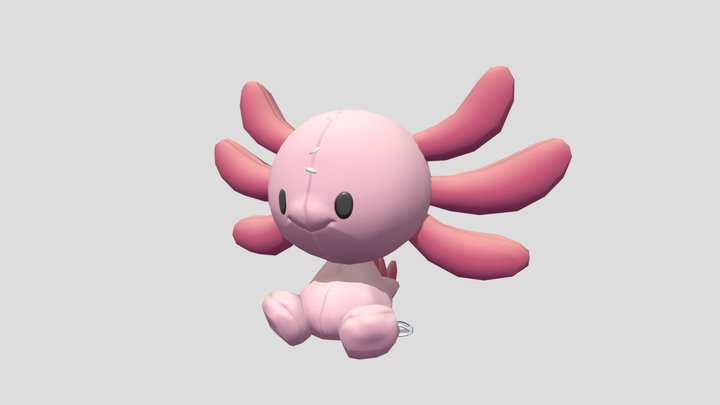 Axolotl Plushie 3D Model