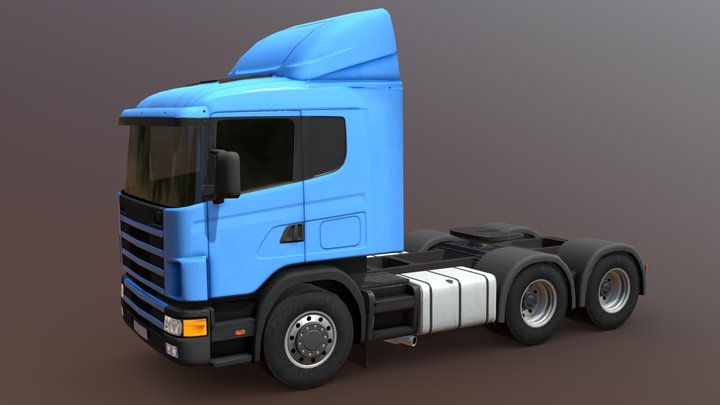 Scania Truck (Low Poly) 3D Model