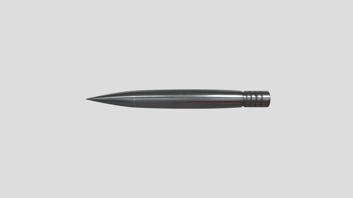Sleek Metallic Bullet 3D Model