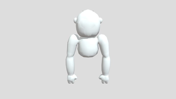 Gorilla Tag Lava Plush Template 3D Model