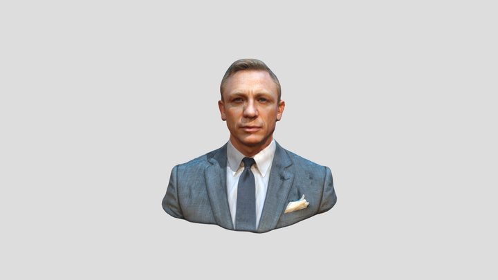 Daniel Craig As James Bond 3D Model