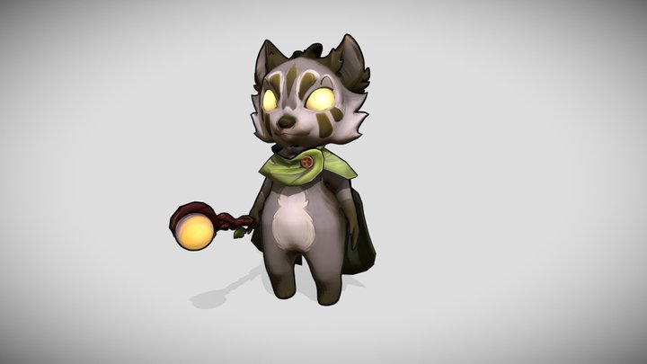 Raccoon Sorcerer 3D Model